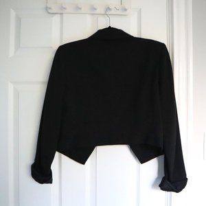 Cropped black blazer, made in Canada